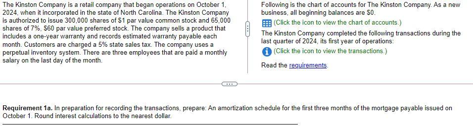 The Kinston Company Is A Retail Company That Began Operations On October 1 2024 When It Incorporated In The State Of N 1