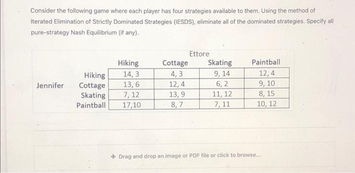 Consider The Following Game Where Each Player Has Four Strategies Available To Them Using The Method Of Iterated Elimin 2