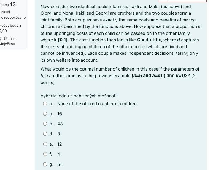 Oloha 13 Dosud Mezodpovezeno Pocet Bodu Z 2 00 Uloha S Vlajeckou Now Consider Two Identical Nuclear Families Irakli And 1