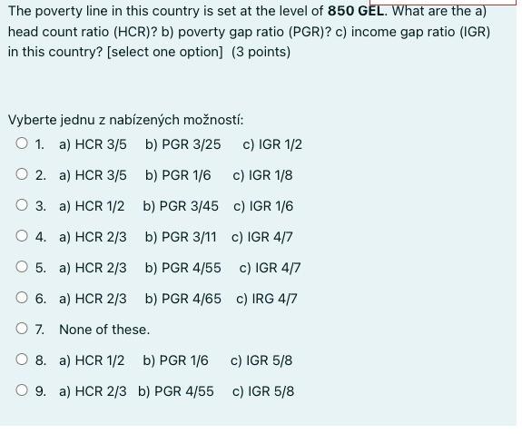 Uloha 10 Dosud Nezodpovezeno Pocet Bodu Z 3 00 Puloha S Vlajeckou Consider An Economy Where There Are Five Groups Of Peo 2