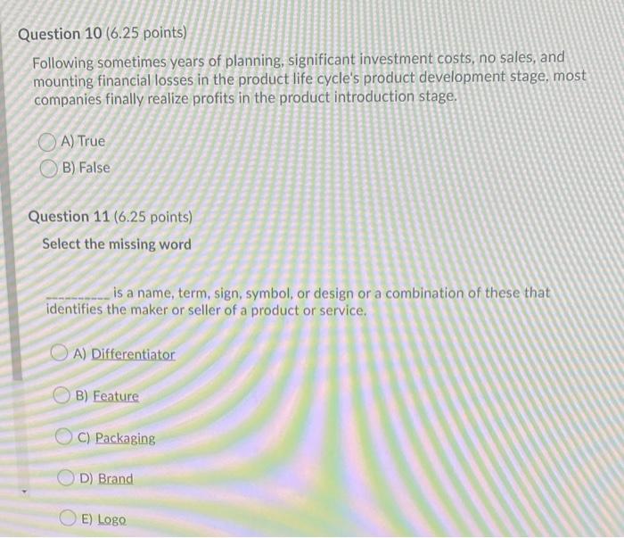 Question 9 6 25 Points Match The Term To The Definition 1 Assessing Each Market Segment S Attractiveness And Selecti 2