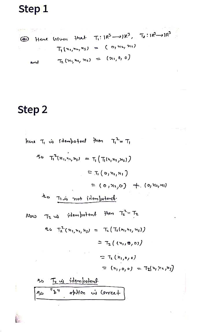 Consider The Two Linear Maps T, And T20 V