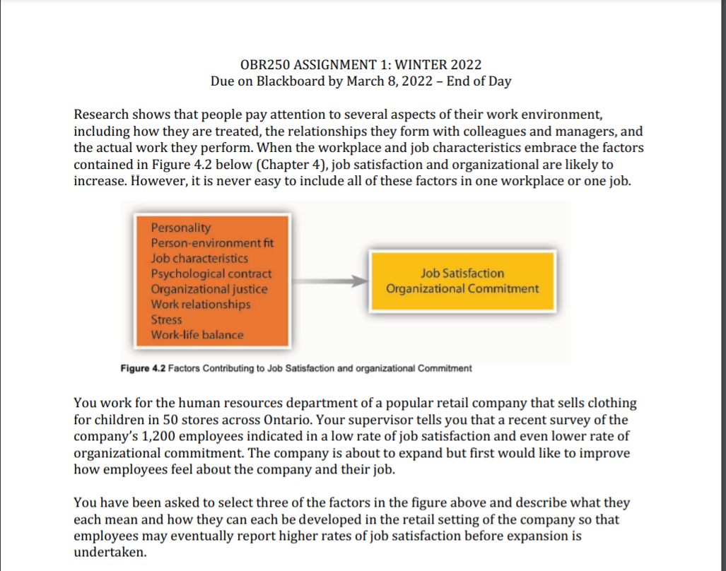 Course Name Organizational Behaviour Question Summary Of One Expert Opinion Defending Each Of The Factors You Chose E 1