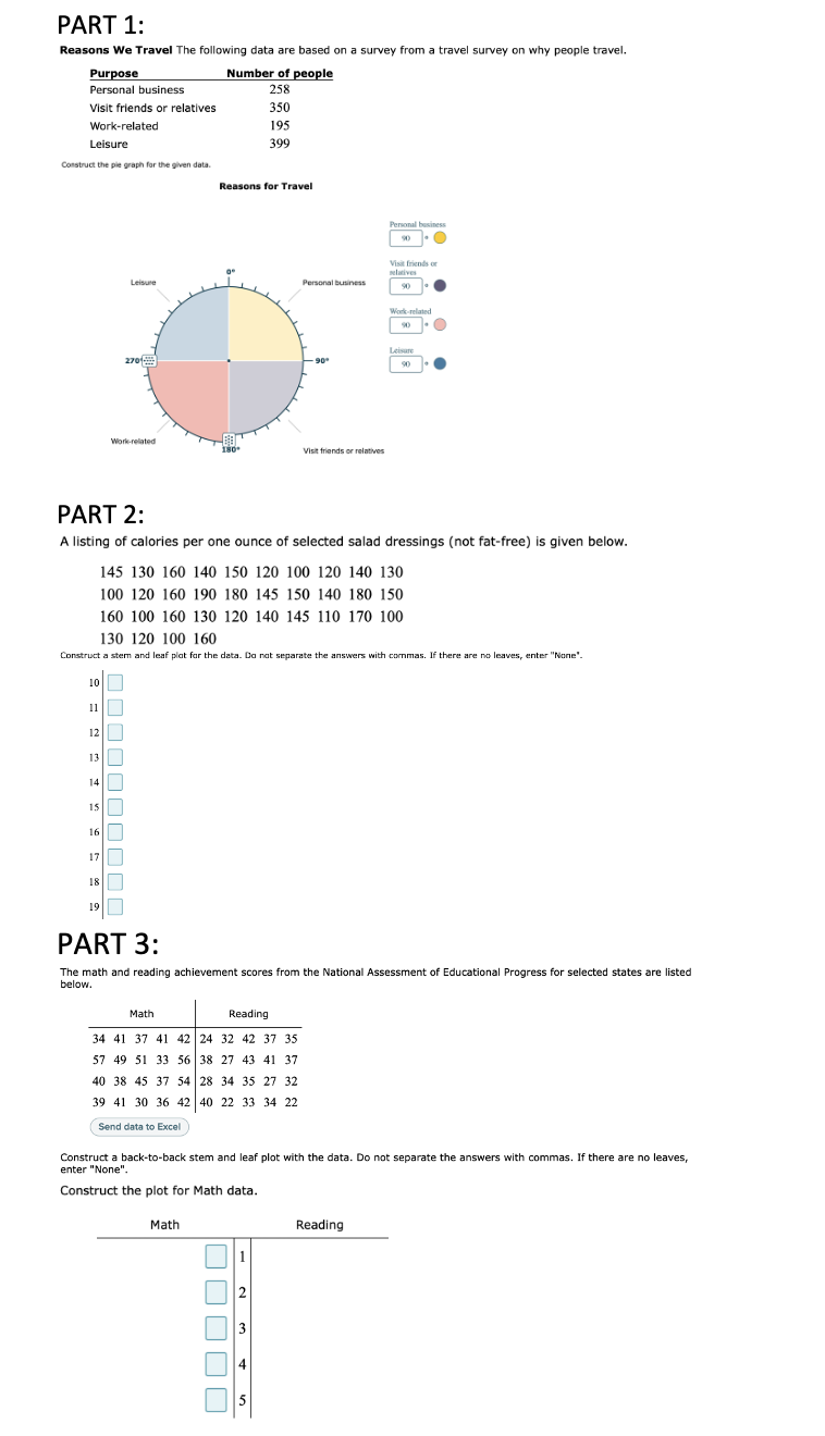 Part 1 Reasons We Travel The Following Data Are Based On A Survey From A Travel Survey On Why People Travel Purpose Nu 1