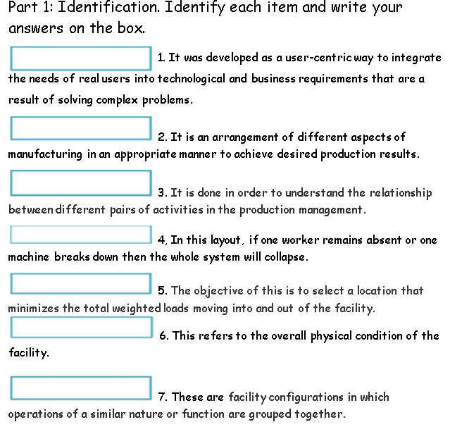 Part 1 Identification Identify Each Item And Write Your Answers On The Box 1 It Was Developed As A User Centricway T 1
