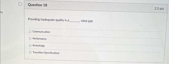 D Question 16 2 5 Pts Communicating Why A Customer Might Find A Value Proposition Appealing Infuses A Value Proposition 3
