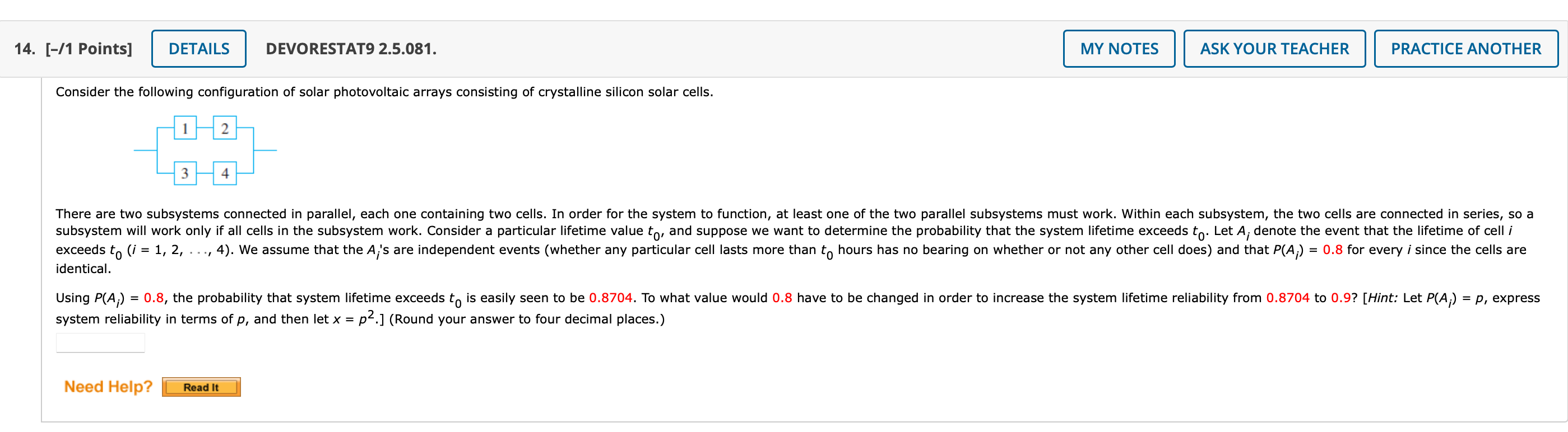 14 1 Points Details Devorestat9 2 5 081 My Notes Ask Your Teacher Practice Another Consider The Following Configur 1