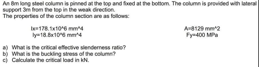Hello Please Answer This Problem As Soon As Possible Topic Is Compression Members I Need Correct Answers With Comple 1