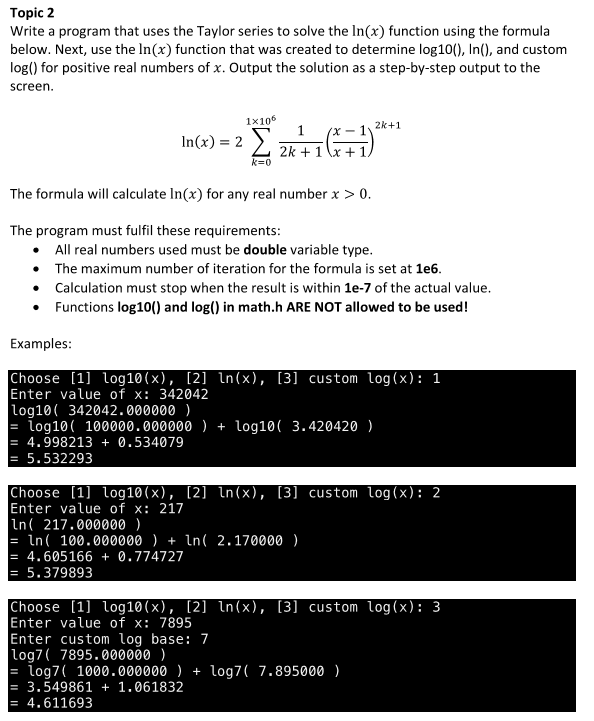 Write A C Program And Algorithm 1