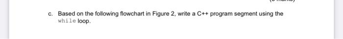 A C Based On The Following Flowchart In Figure 2 Write A C Program Segment Using The While Loop Begin Counter 1 1