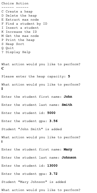Please Write The Code Only Where It Asks To Add The Code Maxheap H Include Iostream Include Iomanip Include Stri 3