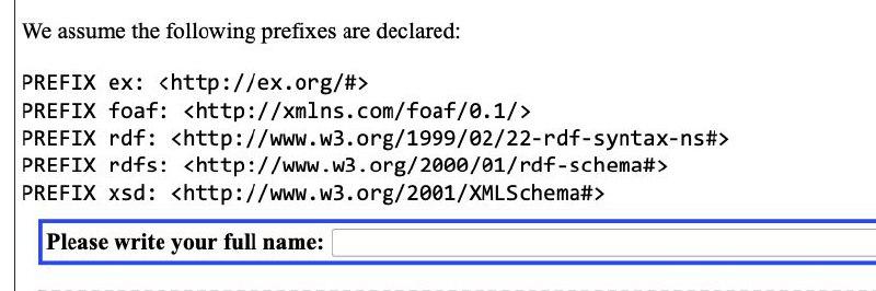 We Assume The Following Prefixes Are Declared Prefix Ex Http Ex Org Prefix Foaf Http Xmlns Com Foaf 0 1 Pr 1