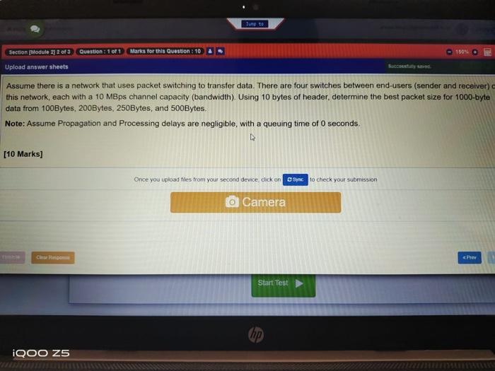 Ure To Section Module 22 Of 3 Question 1 Of 1 Marks For This Question 10 150 Upload Answer Sheets Assume There Is A 1