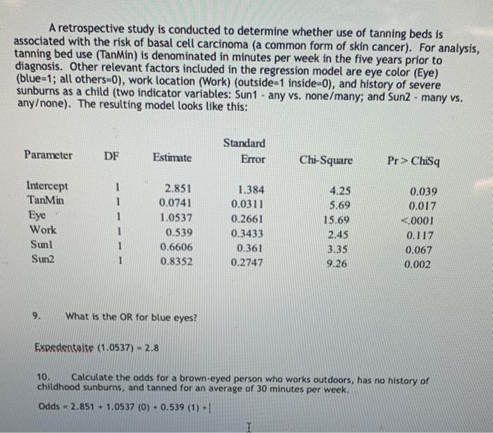 A Retrospective Study Is Conducted To Determine Whether Use Of Tanning Beds Is Associated With The Risk Of Basal Cell Ca 1