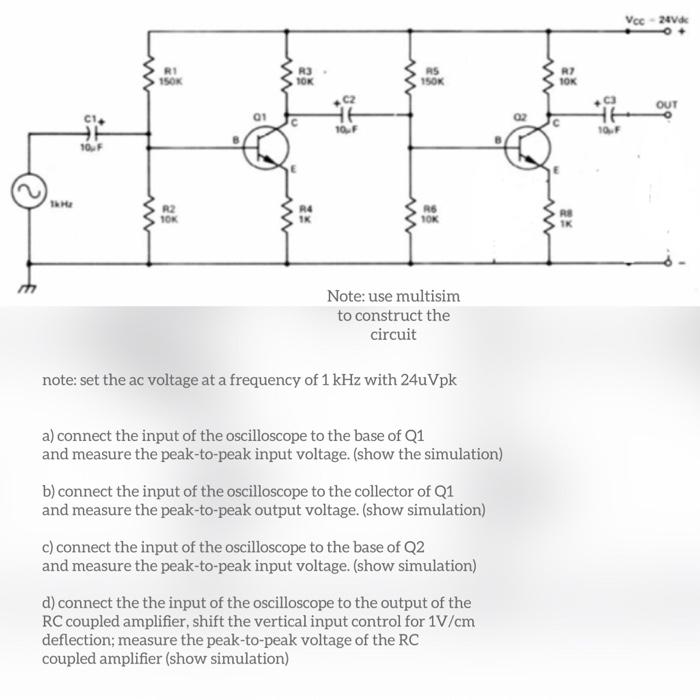 Vee 24v O 150k R3 10k Rs 150k R Tok Out 4 He 10f 1 10 F R2 10k Sok W Note Use Multisim To Construct The Circuit Note 1
