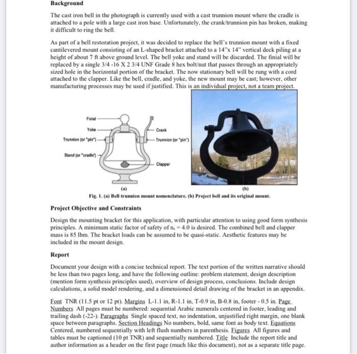 Background The Cast Iron Bell In The Photograph Is Currently Used With A Cast Trunnion Mount Where The Cradle Is Attache 2