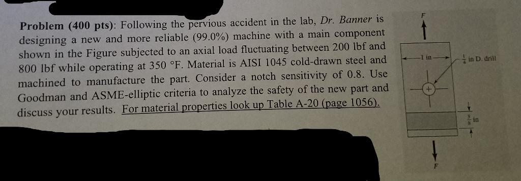 1 In In D Drill Problem 400 Pts Following The Pervious Accident In The Lab Dr Banner Is Designing A New And More R 1