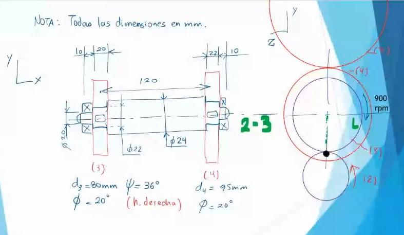The Shaft Shown In The Figure Is Receiving 10 Kw Through The Gear 3 And Is Delivering It Through A Gear 4 Turning A 1