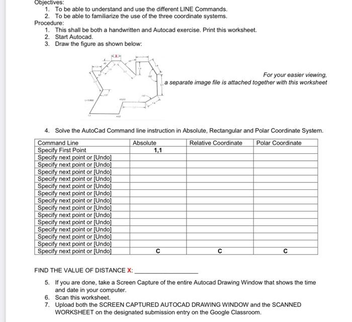 Objectives 1 To Be Able To Understand And Use The Different Line Commands 2 To Be Able To Familiarize The Use Of The 1