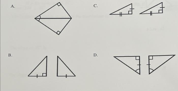 Determine Whether Each Pair Of Triangles Is Congruent If Yes Include The Theorem Or Postulate That Applies And Describ 1