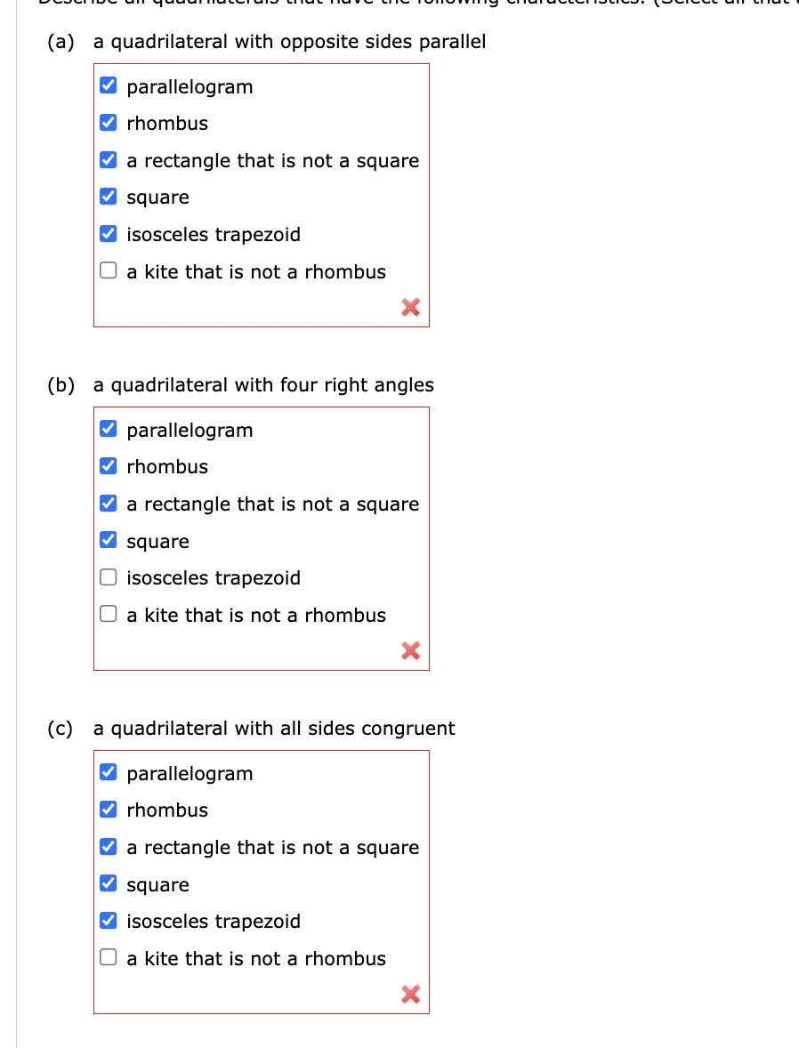 A A Quadrilateral With Opposite Sides Parallel Parallelogram Rhombus A Rectangle That Is Not A Square Square Isosc 1