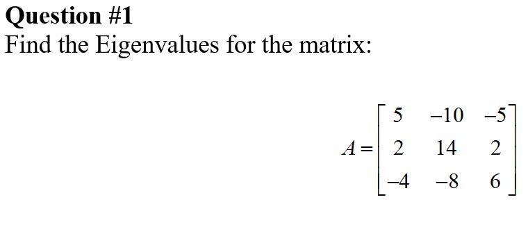 Linear Algebra 1