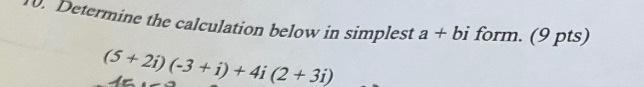 11 Find The Solution Set Of The Following Equation In Simplest A Bi Form 9 Pts Bto Lac Za 2 3x 9 5x 10 Determin 2