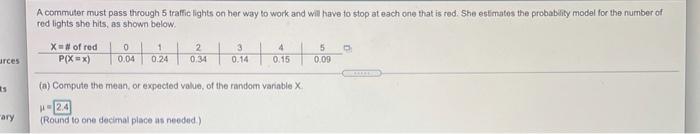 A Commuter Must Pass Through 5 Traffic Lights On Her Way To Work And Will Have To Stop At Each One That Is Red She Esti 1