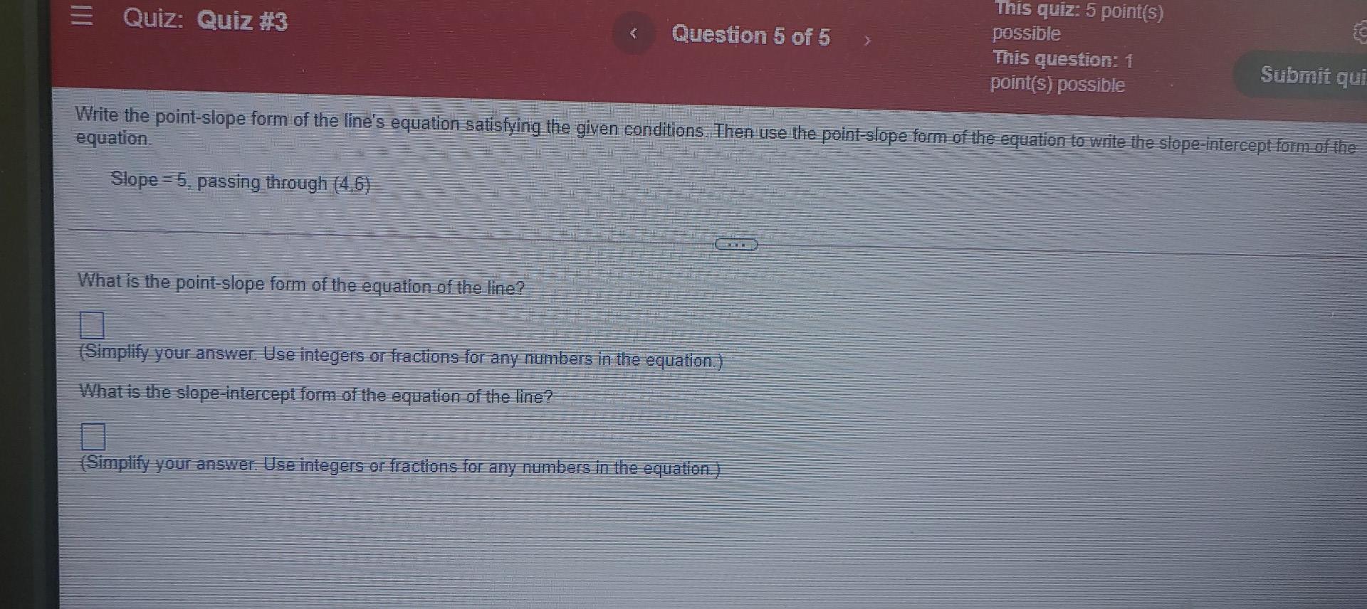 Quiz Quiz 3 Question 5 Of 5 C This Quiz 5 Points Possible This Question 1 Point S Possible Submit Qui Write Th 1