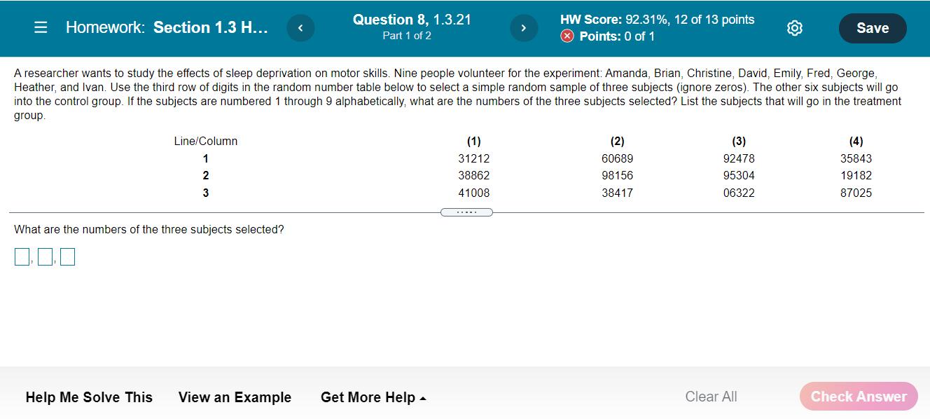 homework section 1.3 statistics