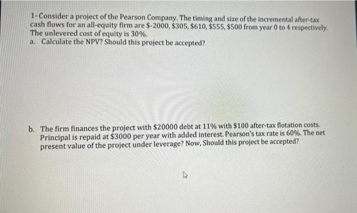 B The Firm Finances The Project With 20000 Debt At 11 With 100 After Tax Flotation Costs Principal Is Repaid At 30 3