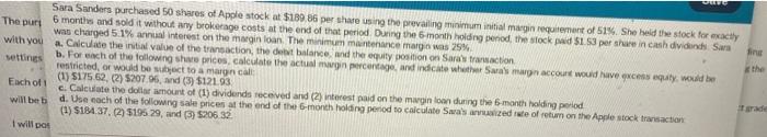 Sara Sanders Purchased 50 Shares Of Apple Stock At 189 86 Per Share Using The Prevailing Minimum Initial Margin Require 3