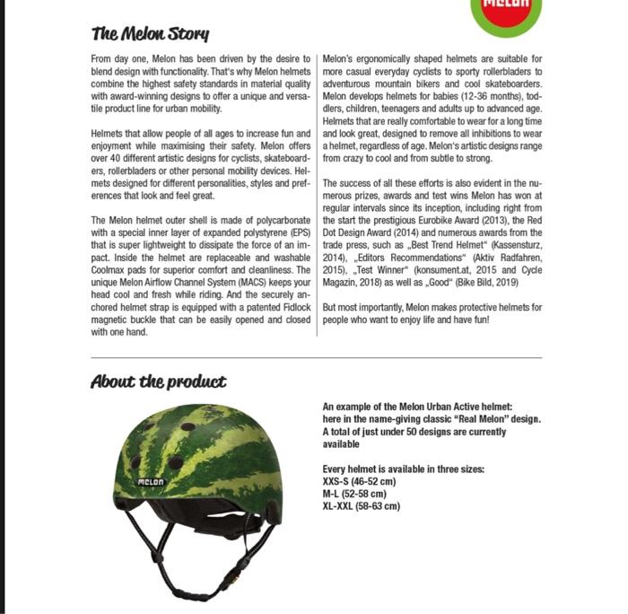 The Melon Story From Day One Melon Has Been Driven By The Desire To Melon S Ergonomically Shaped Helmets Are Suitable F 1