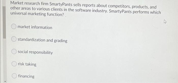 Market Research Firm Smartypants Sells Reports About Competitors Products And Other Areas To Various Clients In The So 1