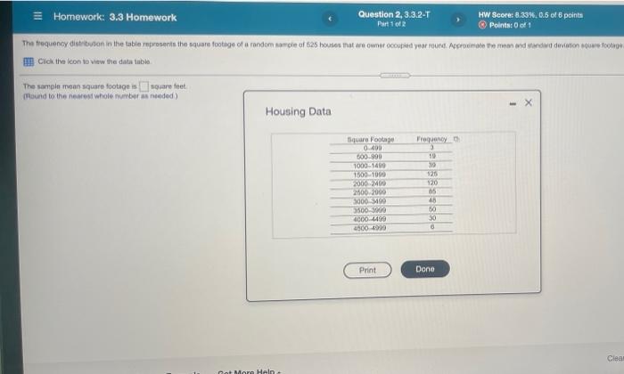 Pa 1012 3 Homework 3 3 Homework Question 2 3 3 2 T Hw Score 8 33 0 5 Et 6 Points Points 0 Of The Frequency Dlaribus 1