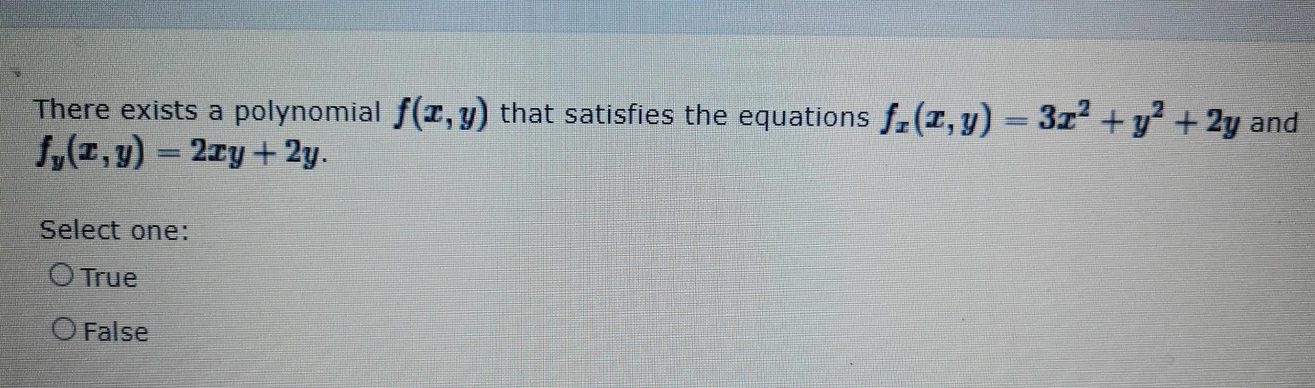 There Exists A Polynomial F 1 Y That Satisfies The Equations 1 Y 3x Y 2y And Sy 2 Y 22y 2y Y Selec 1