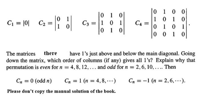 Ci 101 C2 6 841 10 1 1 0 1 0 0 0 C3 1 0 0 0 C4 0 1 0 0 1 0 0 1 0 1 0 0 1 0 The Matrices There Have L S Just A 1