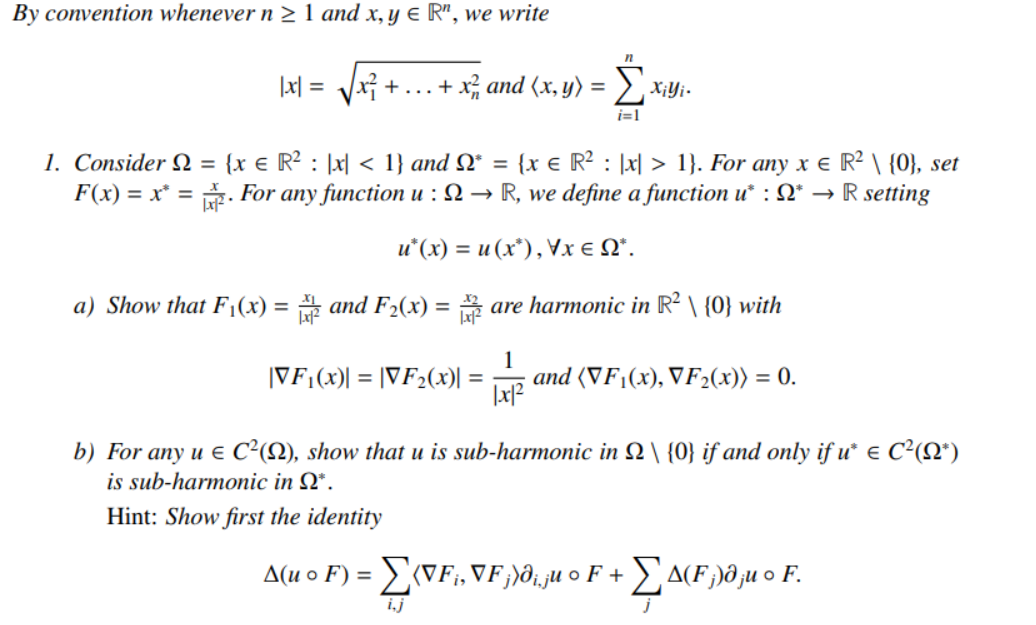By Convention Whenever N 2 1 And X Y E R We Write N X X2 And X Y Xiyi I 1 A 1 Consider 12 X R 1