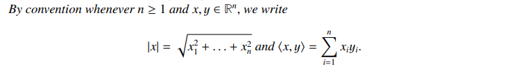 By Convention Whenever N 2 1 And X Y E R We Write N X Vx X And X Y Xiyi I 1 C Assume That U C 1