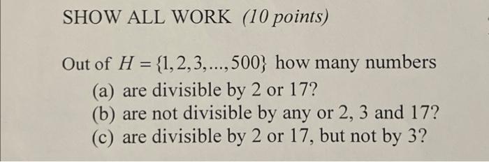 Answer A C And Show All Work Including Venn Diagram 1
