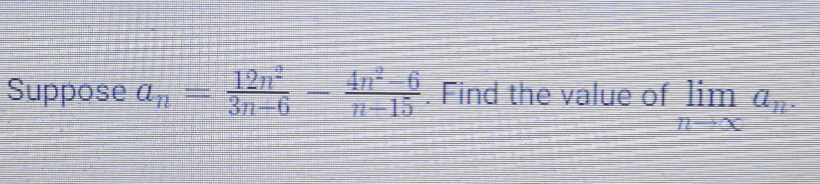 Suppose 127 300 41 6 Find The Value Of Lim 1