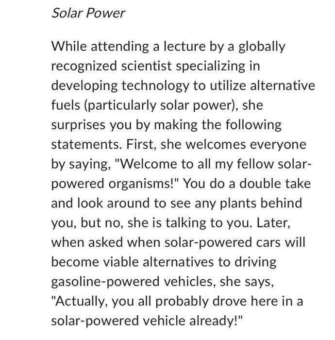 Solar Power While Attending A Lecture By A Globally Recognized Scientist Specializing In Developing Technology To Utiliz 1