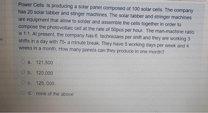 Power Cells Is Producing A Solar Panel Composed Of 100 Solar Cells The Company Has 20 Solar Tabber And Stinger Machines 1