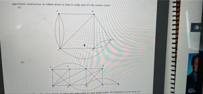 Algorithme Construction We Talked About In Class To Make Sure The Correct Cycle B Mwy Nangiste For Each Grup Below I 1