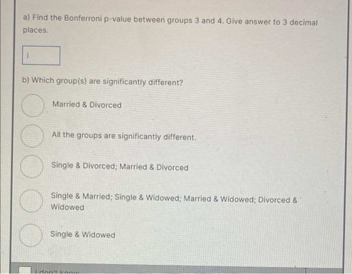 Question 2 A Researcher Wants To See If There Is A Significant Difference In The Mean Age Of People A With Different Mar 3