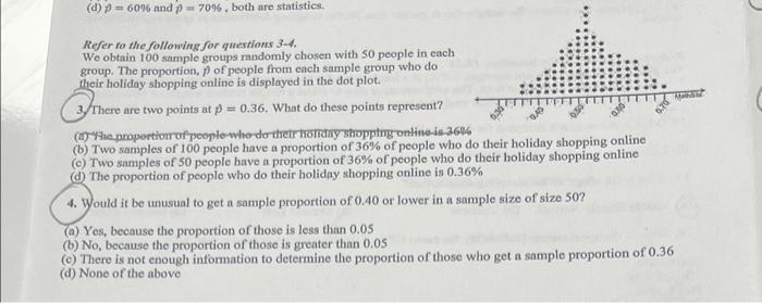 D P 60 And P 709 Both Are Statistics Ichen Refer To The Following For Questions 3 4 We Obtain 100 Sample Group 1