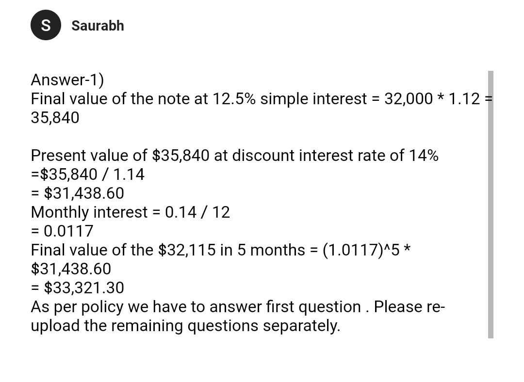 Jolo Holds A P32 000 Simple Interest Note At 12 Which Is Payable At The End Of A Year From Cecilia If Jolo Decides 1