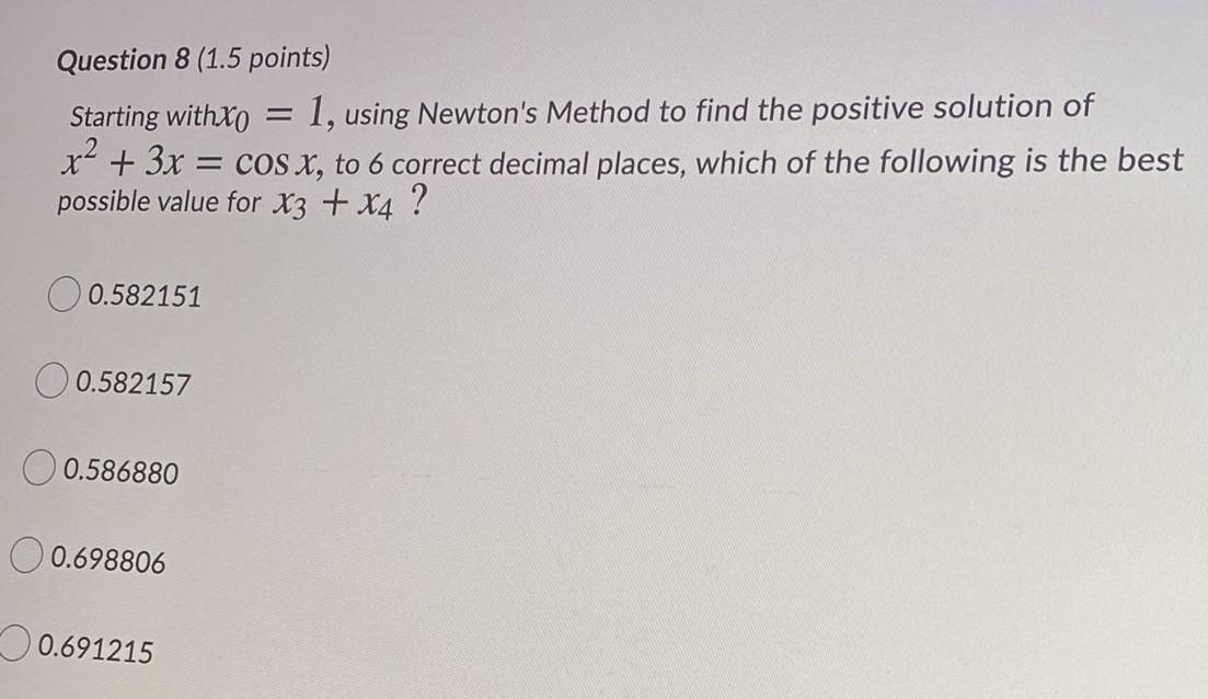 Question 9 1 5 Points Using Least Squares To Fit The Following Data Set X Y 1 10 2 15 3 20 4 30 With 2