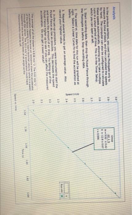 Lab 10a Freefall Picket Fence Introduction A Picket Fence Is A Clear Plastic Strip With Uniformly Spaced Opaque Bands E 13