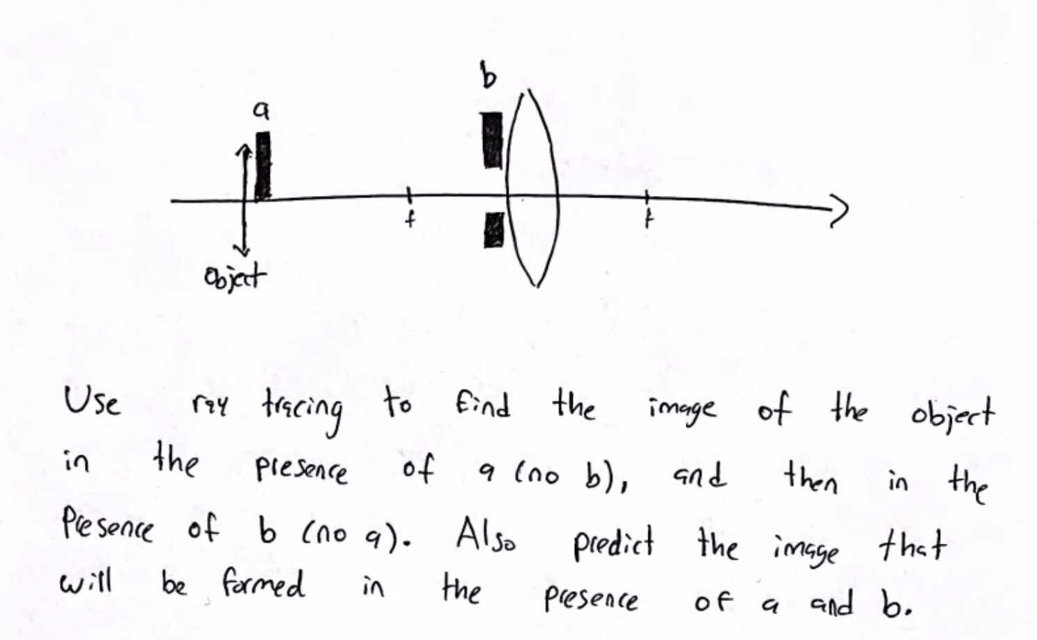 B A Objet In Use Ray Tracing To Find Find The Image Of The Object The Presence Of Q No B And In The Presence Of B No 1